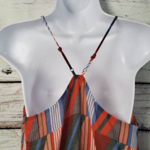 Allie Rae Women's Medium Multicolor Geometric Print Tank Top Strappy Adjustable - Picture 3 of 7
